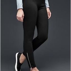 GAP Black Zipper Ankle Leggings